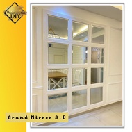 DIY Grand Mirror Set 3.0 / Wainscoting /PU Keras Bukan Foam/ Siap Potong / Senang Pasang / Wall Mirror / 12 cermin