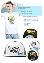 SHINee Key金起範 早期絕版官方代言Skechers周邊 T-Shirt 專輯小卡