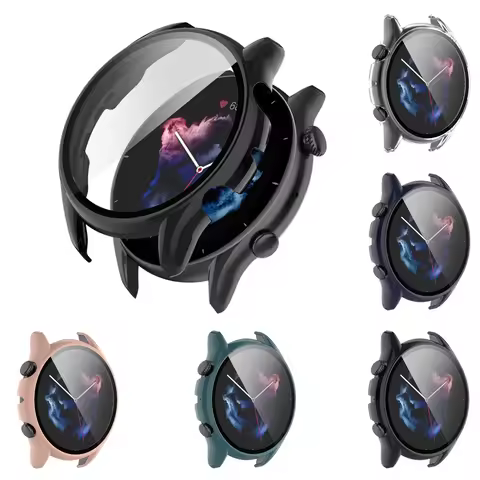 Protective Cover For Amazfit GTR 3 Pro GTR3 Case With Tempered Glass Screen Protector Sleeve For Ama