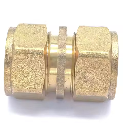Fit Tube O.D 16/18/20/25/32mm PEX-AL-PEX Tube Straight Brass Compression Pipe Fitting Connector For 