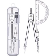 Protractor and Compass Set, Compass Protractor Set, Protractor, Compass for Geometry, Math Compass, 