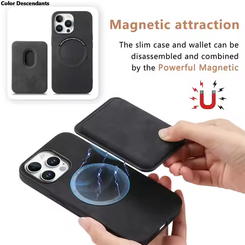 For Vivo Y36 5G 4G Case 2IN1 Detachable Magsafe Leather Back Cover For Y27S Y35 Y21S Y 21 20 16 12 Y