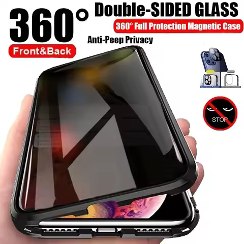 Anti Peeping Spy Privacy Temper Glass Protect Phone Case for Vivo Y03t Y18i Y28e Y17s Y78 Y27 Y29 Y3