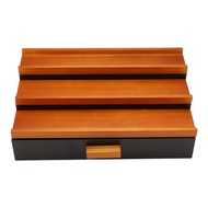 Wooden Cologne Display Stand Organizer for Men 3 Tier Cologne Display with Drawer Storage Perfume Di