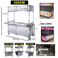 STAINLESS STEEL STALL / GERAI LIPAT FOLDABLE/ MEE STALL TEA COUNTER BANCUR AIR 折叠小吃摊 / STALL NIAGA P