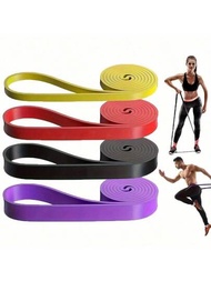 1入彈性阻力帶運動擴展器伸展健身橡膠帶拉力輔助帶,適用於訓練普拉提家庭健身房運動