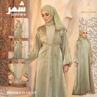 Shimmer Abaya in Green