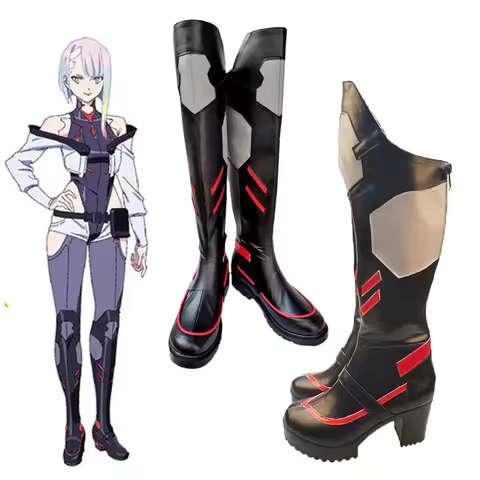 Anime Cyberpunk Edgerunners Lucy Cosplay Shoes Anime Cyberpunk Cosplay Lucyna Cosplay Boots Unisex R