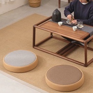 Japanese Round Straw Woven Tatami Cushion Floor Futon Pouf Ottoman Seat Meditation Ottoman Home Deco
