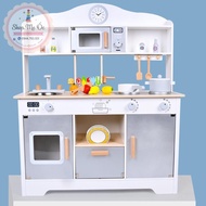 HÀNG CÓ SẴN - Đồ chơi gỗ Bếp nấu ăn kèm BBQ - Cao 97cm