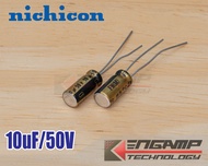 (10ตัว) [E-CAP] 10uF/50V 85 C Nichicon FW(M) 5x11mm P=2mm