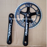 LEGEND Single Speed Crankset 46T Fixie Crankset  ALLOY  untuk basikal BMX , Folding Bike , Fixie