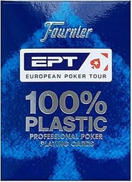 Copag European Poker Tour (EPT) 100% Plastic Playing Cards Poker Size Jumbo Index (Blue Back)