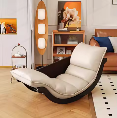 Banana Boat Lazy Sofa Moon Chair, Multifunctional Rocking Recliner for Living Room Bedroom Balcony