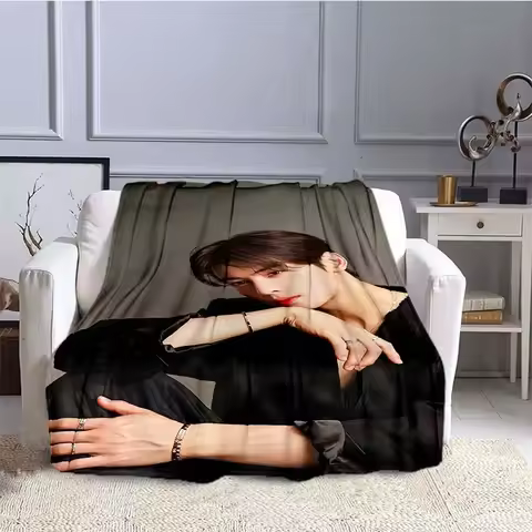 True Beauty Series Hwang in Youp Cha EunWoo Flannel Blanket Star Art Warm Throw Blanket for Bed Bedr