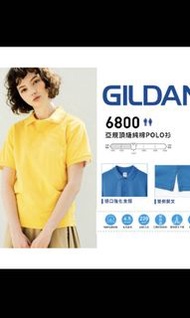 黑色/Polo衫  GILDAN吉爾登 美國 亞規頂級純棉 6800系列 上班族 辨公室 素色