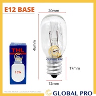 1PC THL / TONGSRAM E12/E14 15W Warm Light Effect Tabular Lamp Salt lamp Refrigerator Light Bulb Lampu Mesin Jahit 盐晶灯