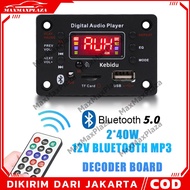 (Dikirim Dari Jakarta) 2*40W 80W Amplifier Bluetooth 5.0 MP3 Decoder Papan 7-25V MP3 Pemain 12V Mobi