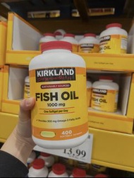 Kirkland Fish Oil 1000mg  400粒 <英國🇬🇧直送>