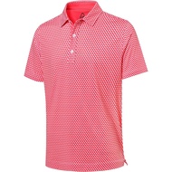 Boys Clothes Golf t-Shirt Short-Sleeved Polo Shirt Quick-Drying Boutique Clothes Men's t-Shirt Short-Sleeved Top Men Washed t Golf Jersey Tennis Jersey European Size Pink Frame