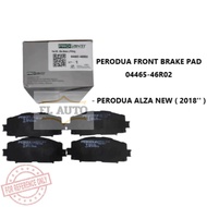 PERODUA FRONT BRAKE PAD 04465-46R02 PERODUA ALZA NEW 2018'' 04465-46R02