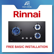 RINNAI RB-73TG (RB73TG) 3 BURNER HYPER FLAME GLASS HOB WITH SAFETY DEVICE