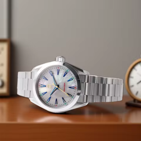 Watchdives WD0006B VH31 Quartz Wristwatches White Mops Dial AR Sapphire Luminous BGW9 100M Waterproo