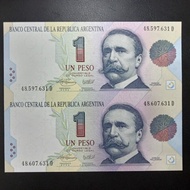 Uang Kertas Asing 061 - UNCUT 1 Peso Argentina Carlos Pellegrini (UNC)