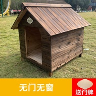 HY/🥭Dog Outdoor Wooden House Four Seasons Universal Wooden Kennel Outdoor Rainproof Pet Bed Outdoor Dog House Type Dog H