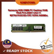 Samsung 8GB DIMM PC Desktop RAM 1Rx8 PC4-2400T-UA2-11 M378A1K43CB2-CRC DDR4 2400Mhz
