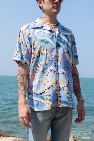 Simple&Raw - เสื้อเชิ้ต BH763 BlueHawaii Shirts (ฺBlue)
