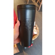 (134) Starbucks Plain Black Logo Tumbler