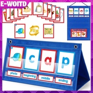 E-WOITD Word Building Desktop Tent Cards Set CVC Words Phonics Games Chart Kindergarten Spelling Edu