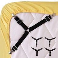 4pcs Adjustable Triangle Elastic Suspenders Gripper Belt Bed Sheet Fasteners Mattress Covers Sofa Cushion Strap Clip Home Gadget