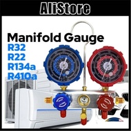 ALi Manifold Gauge R32 R410a R22 R134a GAS METER Set Air Cond Refrigerant Air Conditioner