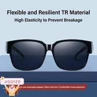 JIGGYZO Polarized Trendy Sun Glasses That Can Be Worn over Other Glasses Wrap Around