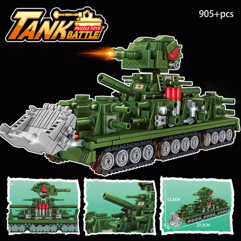 KV44 tank assembly building blocks children's toys world boys' intelligence World War II military mo