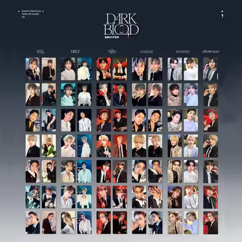 ENHYPEN Portable Storage KPOP Photocard Album With Postcards Trend KPOP Merch Fan Collect Cards