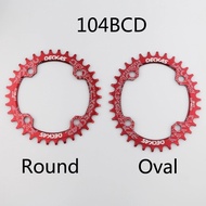 DECKAS Chainring 104BCD 30T MTB Bike Oval Chain Ring Basikal Rantai Tali 34T 38T 36T Mountain Bicycl