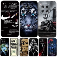 Case For oneplus 12 Case Phone Cover Protective Soft Silicone Black Tpu Black pattern car tiger mone