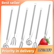 6 Pcs Chocolate Dipping Fork Set 8.3 Inch Stainless Steel Fondue Forks DIY Candy Melts Baking Supplies Decorating Tool