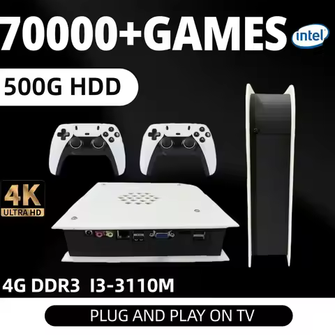 4G Ram Retro Game Console 500G/1T Rom M15 Batocera and Win11 I3-3110M 70000+Games For Wii PS2 PSP NG