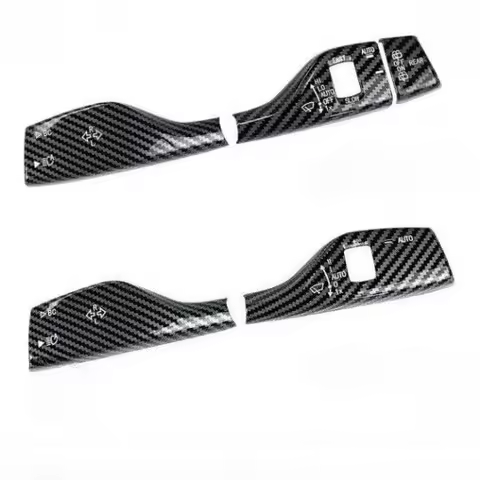 2Pcs/Set Car Steering Wheel Headlight Switch Control Cover Wiper Switch Trim for BMW 1 2 3 4 5 7 Ser