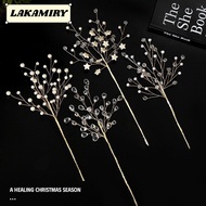 LAKAMIRY Crystal Tree Branches, Transparent Bead Pentagram Shape Glitter Tree Branches, Sparkling Ef