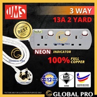 SIRIM UMS 8313-N 3 Way Trailing Socket Extension Plug Wayar Extension Power Socket Extension Cord Pl