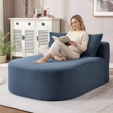 Luxurious Plush Cloud Lounge Chair with Chaise, Sleeper Sofa, and Throw Pillows