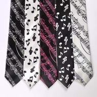 ::: STOCK| Y2k90s Note Piano Element Printing Accessories 5cm Hot Girl All-Match Shirt Tie
