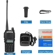2PCS Baofeng UV-82 Walkie Talkie HT Handy Talky UV-82 8W 2000MAH Dual Band VHF UHF FM 2 Way Radio Wa