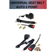 UNIVERSAL CAR SEAT BELT ADJUSTABLE RECTRACTABLE SAFETY BELT 3 POINT AUTO