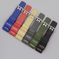 Silicone Watch Band for GG-1000 GWG-100 GSG - Durable Mudmaster Replacement Strap (Black/Green)
